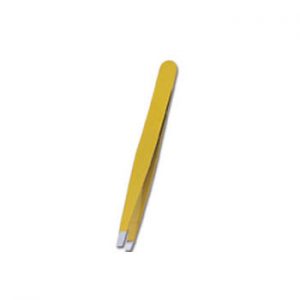 Professional Eyebrow Tweezers – Yellow Color Stainless Steel