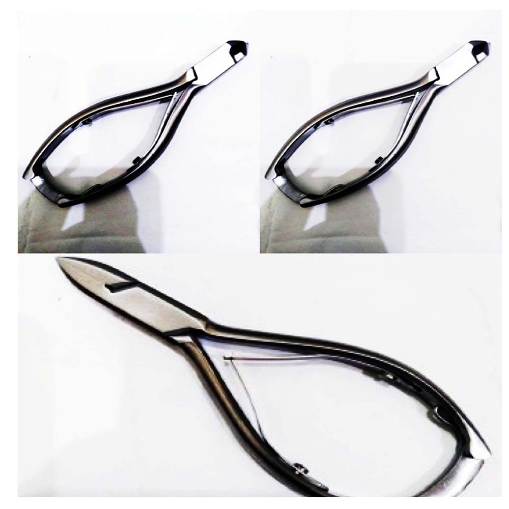 Sharp Curved Stainless Steel Blades of Podiatrist Toenail Clippers for Thick Toenails