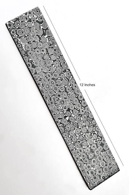 Damascus Stainless Steel Bar with Layered Pattern for Knife Making and Tools