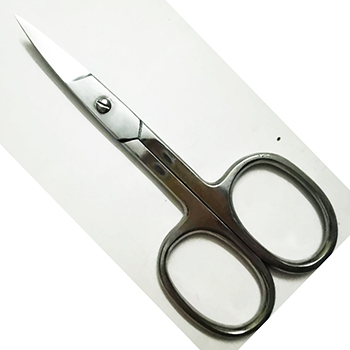 Precision eyebrow scissors for nail and facial grooming made from stainless steel
