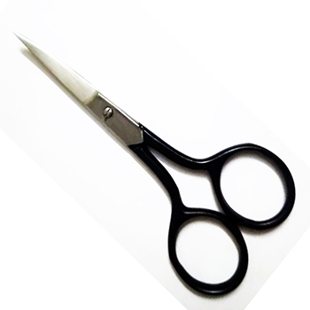 Precision eyebrow scissors for nail and facial grooming made from stainless steel