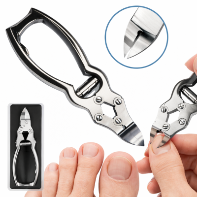 Ingrown Toenail Clippers & Cutter 5.5″ (14 cm) – Heavy Duty Nail Trimmer for Thick & Curved Nails