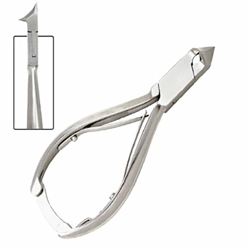 Moon shape podiatry nail clipper heavy duty mycotic nail nipper stainless steel