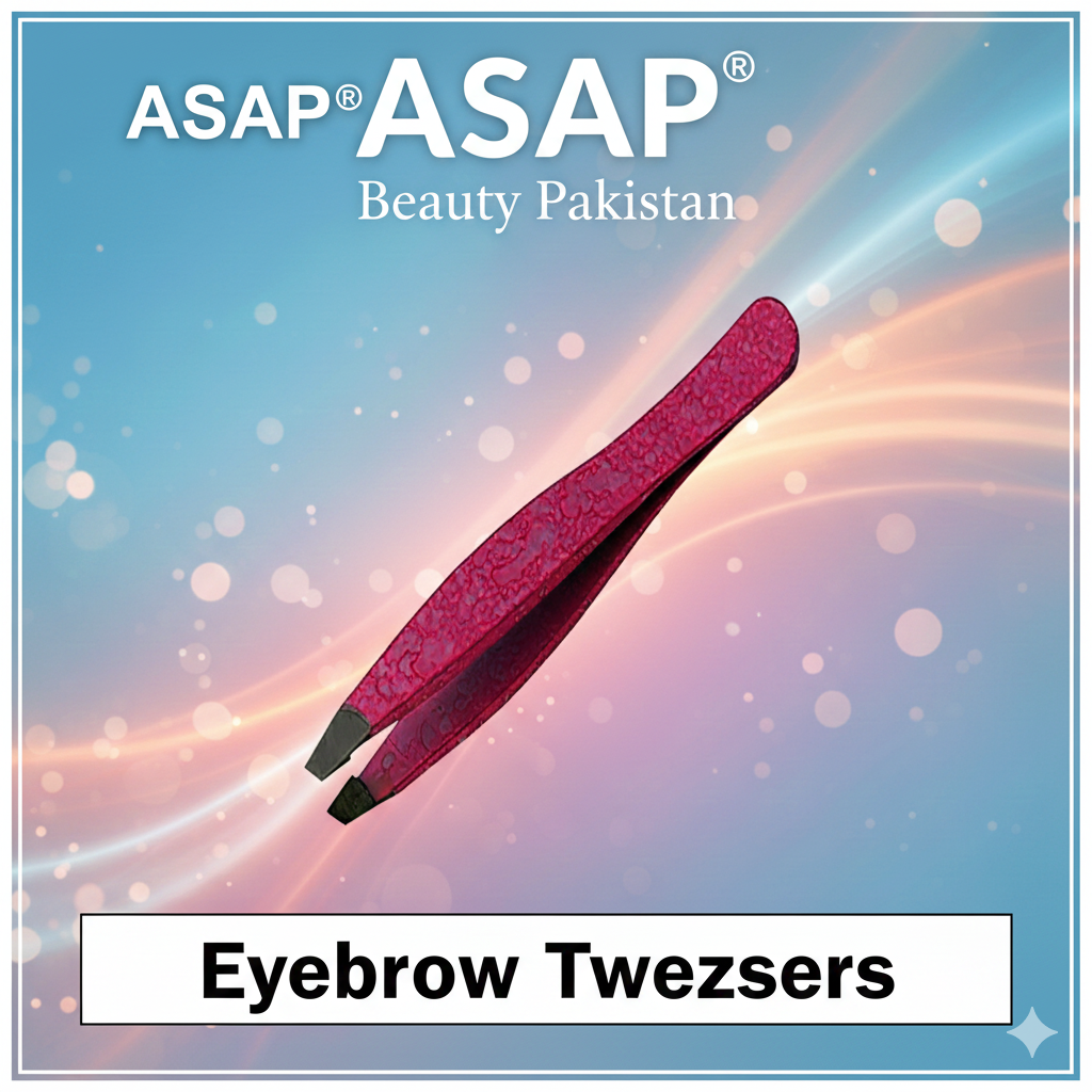 Stainless steel eyebrow tweezers for precise hair removal