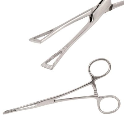 Factory Custom Stainless Steel Pennington Piercing Forceps Slotted Triangular Clamp Body Piercing Tools OEM Logo