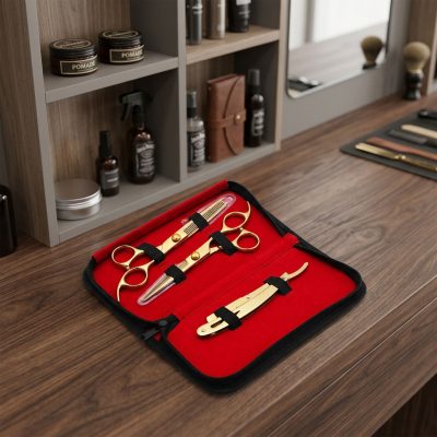 Precision Hair Shears with Anti-Slip Serrated Cutting Edge Professional Salon Barber Scissors Mirror Finish Stainless Steel