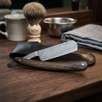 Handmade Damascus Straight Razor | Men’s Professional Barber Shaving Razor