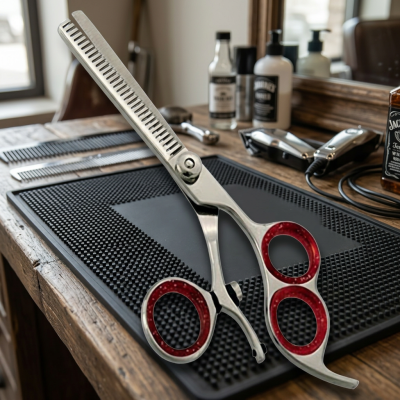 Professional Swivel Thumb Hair Cutting Shears Ergonomic Rotating Barber Salon Scissors